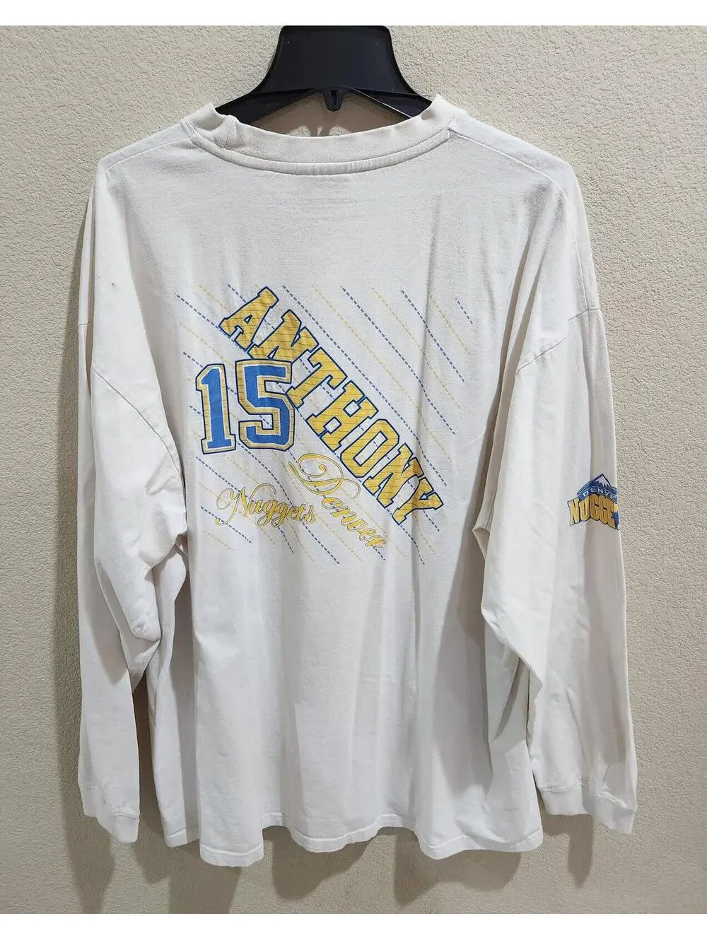 Vintage Y2K UNK Pullover L/S NBA Denver Nuggets #15 Carmelo Anthony Sz XXL 2XL
